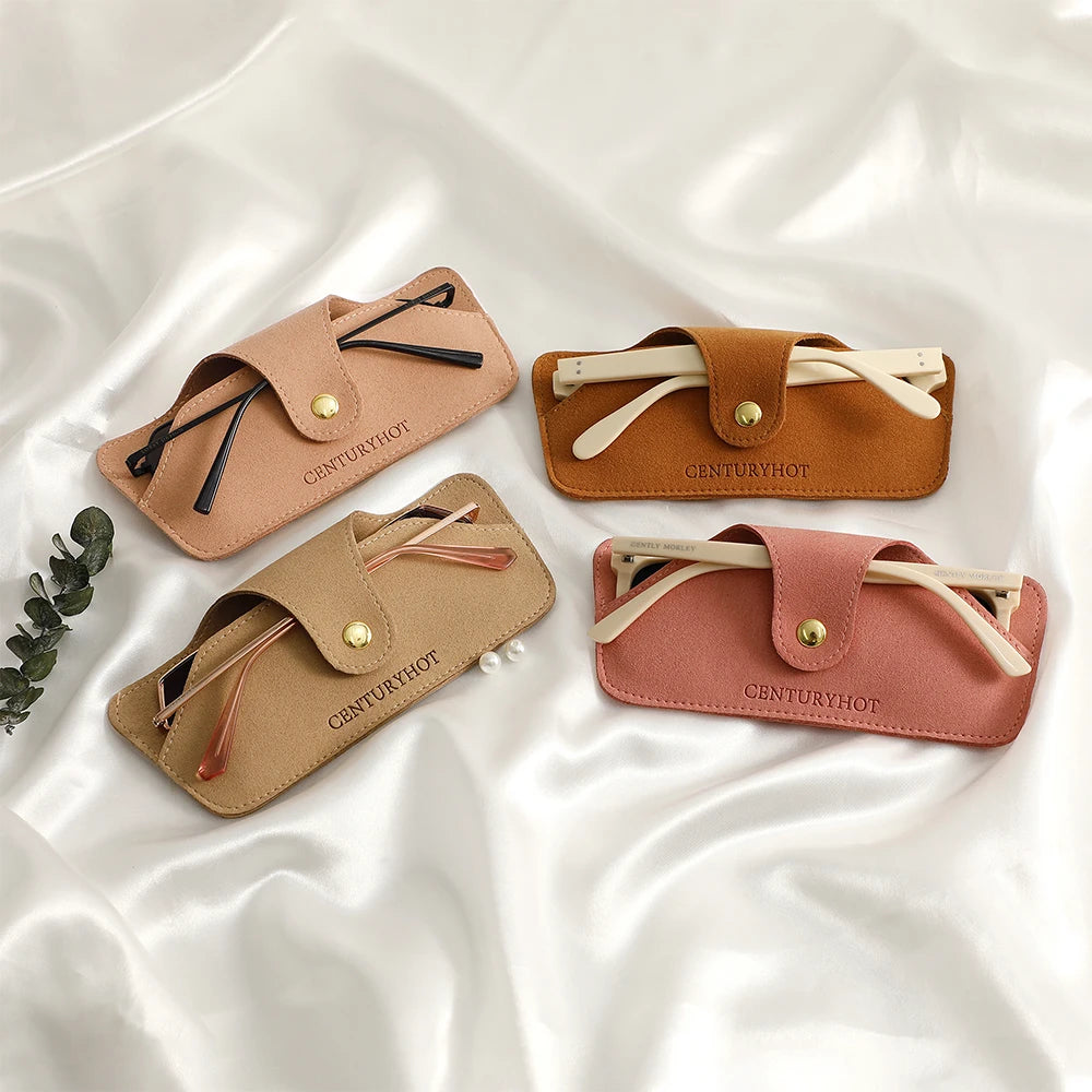 PUPPYSEW Microfiber Portable Sunglasses Storage Bag Convenient Myopia Glasses Protective Cover Can Be Customized logo