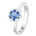 Classic Round Cut Moissanite Diamond Engagement Ring Fashionable Sterling Silver for Moissanite Lovers