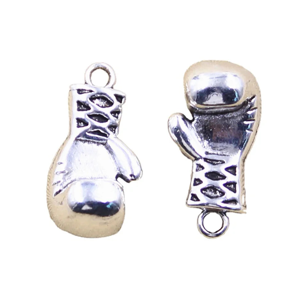 Charms 3D Boxing Glove Fist 28x15x13mm Tibetan Silver Color Pendants Antique Jewelry Making DIY Handmade Craft