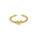 WMJT629 Stacking Ring Modern Round Texture love Jewelry Rings  Heart Love Ring in Sterling Silver