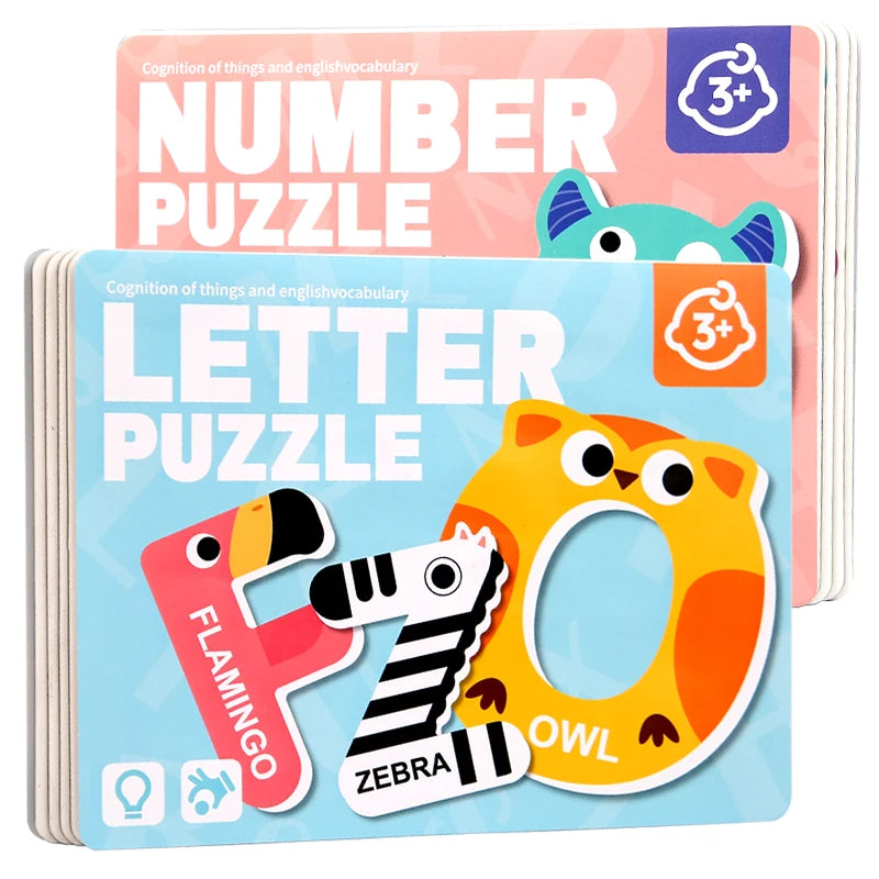 Cartoon Animal Alphabet Number Magnetic Stickers Montessori Mathematics Early Educational Jigsaw Puzzle Fun Toy for Kids Learn