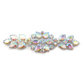 Sparkly Silver AB Rhinestone Acrylic Sew-On Bling Applique Crystal Rhinestone Patch for Sash