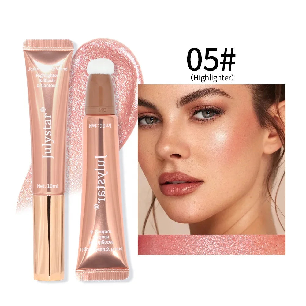 Wholesale Long-Lasting Cruelty-Free Matte Liquid Blush Highlighter Contour Cream Multi-Use Shimmer Makeup for Face