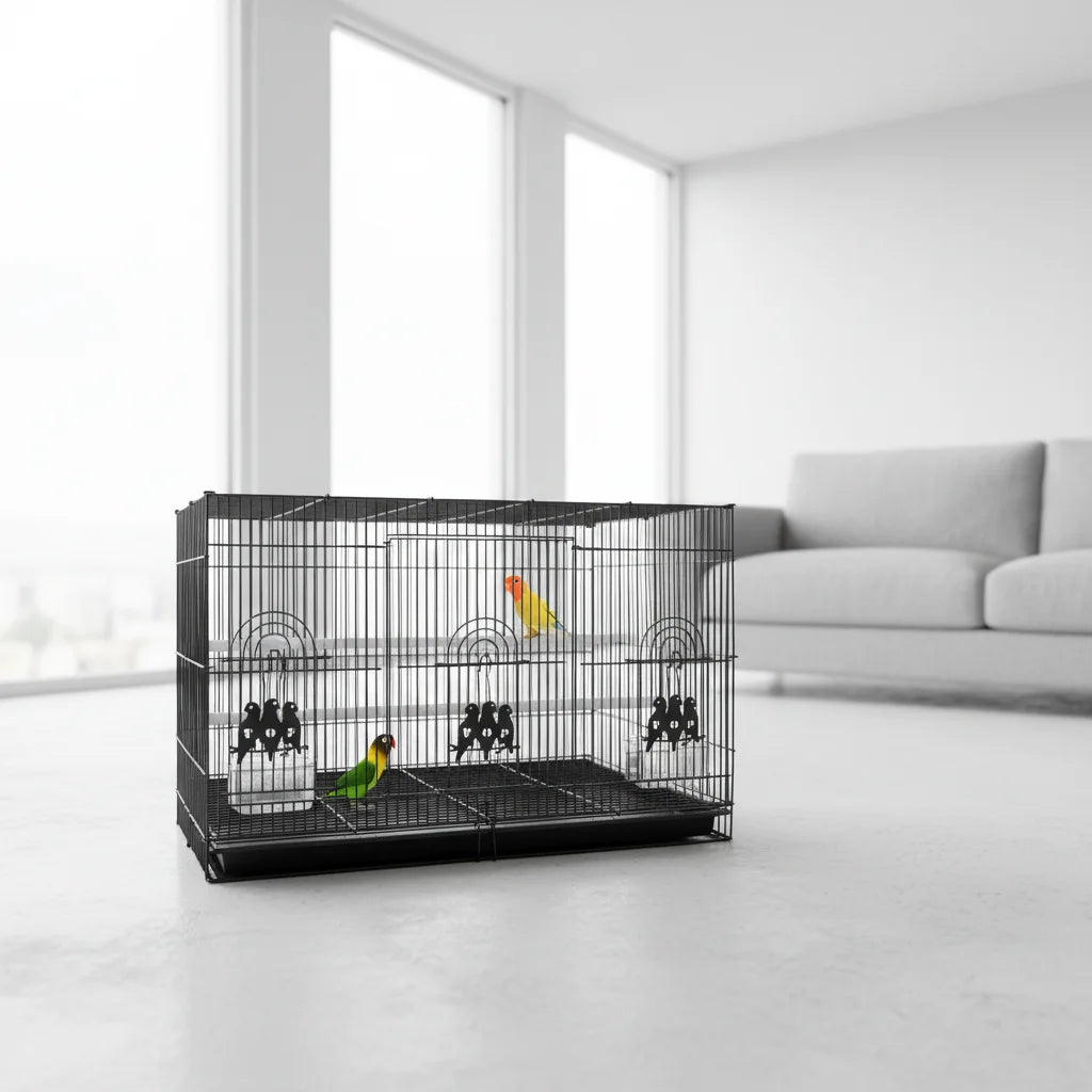 Iron Wire Mesh Small Folding Love Bird Hanging Bird Cage Villa Bird Cage