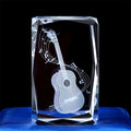 Crystal Carved Custom Guitar 3D Carved Ornaments School Anniversary Celebration Small Gift Creative Graduation Souvenir