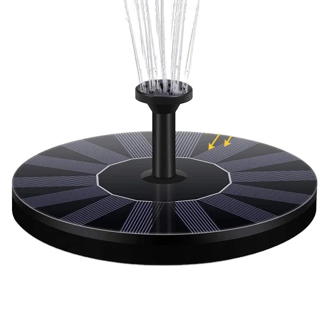 2024 Solar Bird Bath Fountain Pump Upgrade 1.4W Free-floating Solar Fountain Pump with 6 Nozzles Suitable for Gardens Ponds