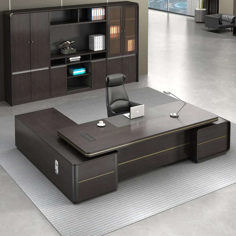 China Wholesale Price Fancy Wooden Design Luxury Modern Ceo Executive Office Desk Furniture Table boss for Offices Working