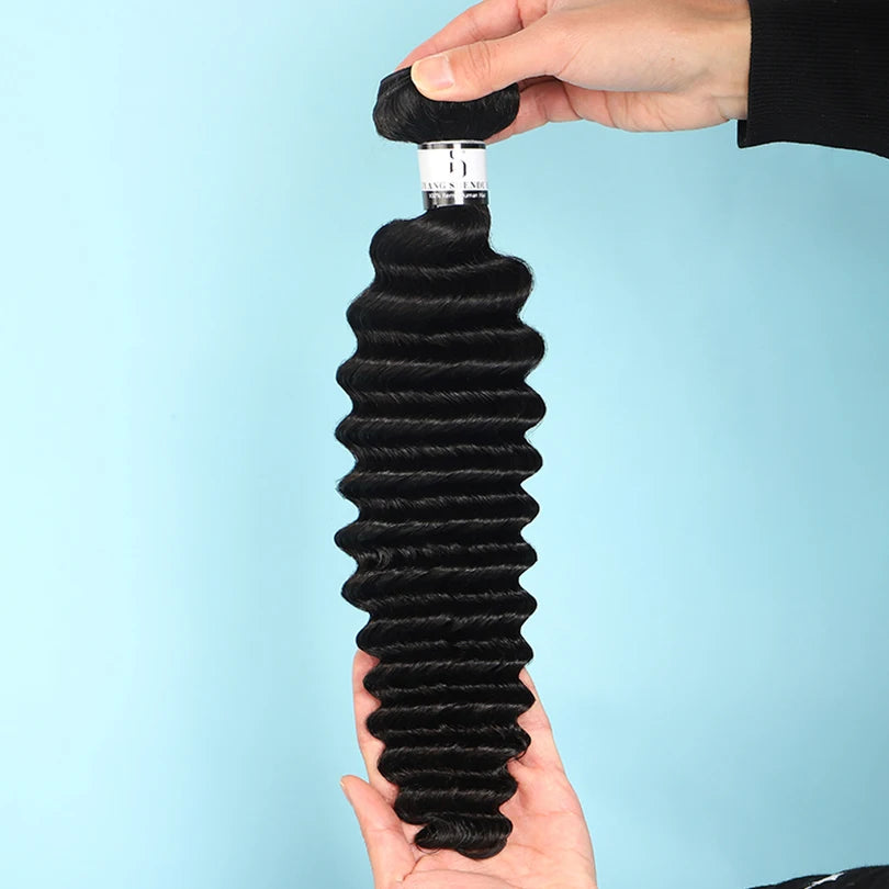 100% Remy Peruvian Hair Bundles Human Hair Extensions Cheap Wholesale Bulk Wigs and Bundles 20 Inch Deep Wave Bundles Human Hair