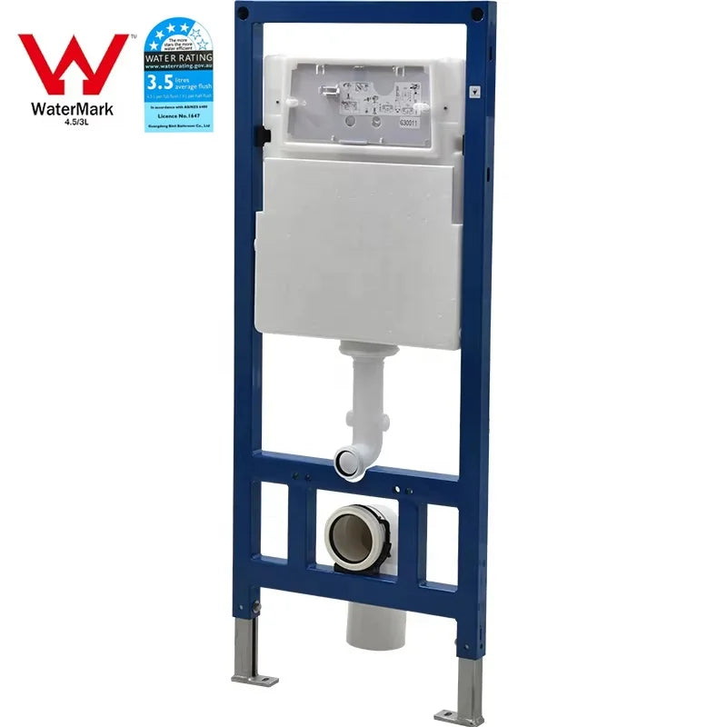 Hidden Air Control Wall Mounted Toilet Concealed Cistern Water Tank WC for Wall Hung Toilet Tank CarrierPush Buttons Included.
