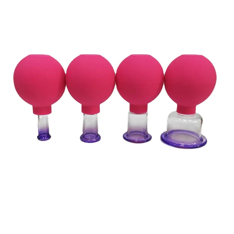 Gradient Color Glass Facial Cupping Therapy Set Body Massager with Cupping Feature