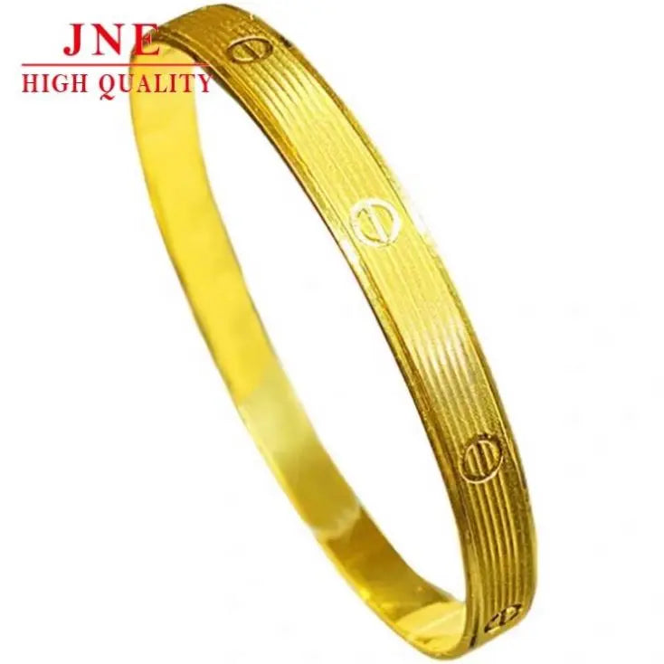 Vietnam Ka Home Popular Copper Alloy Jewelry Cn Carven Imitation Gold Special-Interest Design Closed-Mouth Bracelet