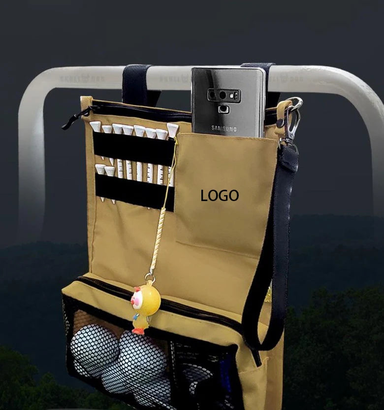 Ready to Ship Golf Ball Pouch Portable Tee Accessories Bag on Golf Cart Golf Folded Ball Bag with Wrist Wrap
