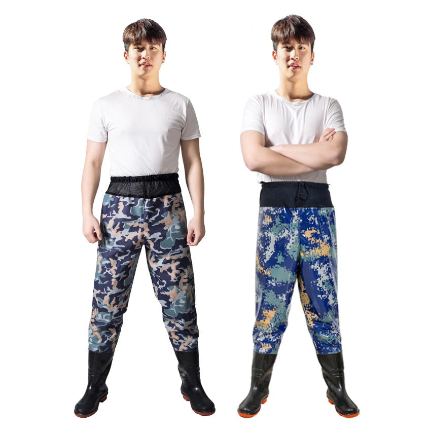 Breather Hole Nylon PVC Wader Underwater Operation Cloth Equipment Waterproof Fly Fishing Waders with Boots