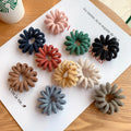 Fabric Covered Telephone Cord Hair Ties Rubber Simple Style Hair Accessories Tie on Ponytail for Women Girls