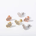 Sweet and Luxurious Earrings with a New Niche Design and Inlaid Zircon High-end Texture Earrings