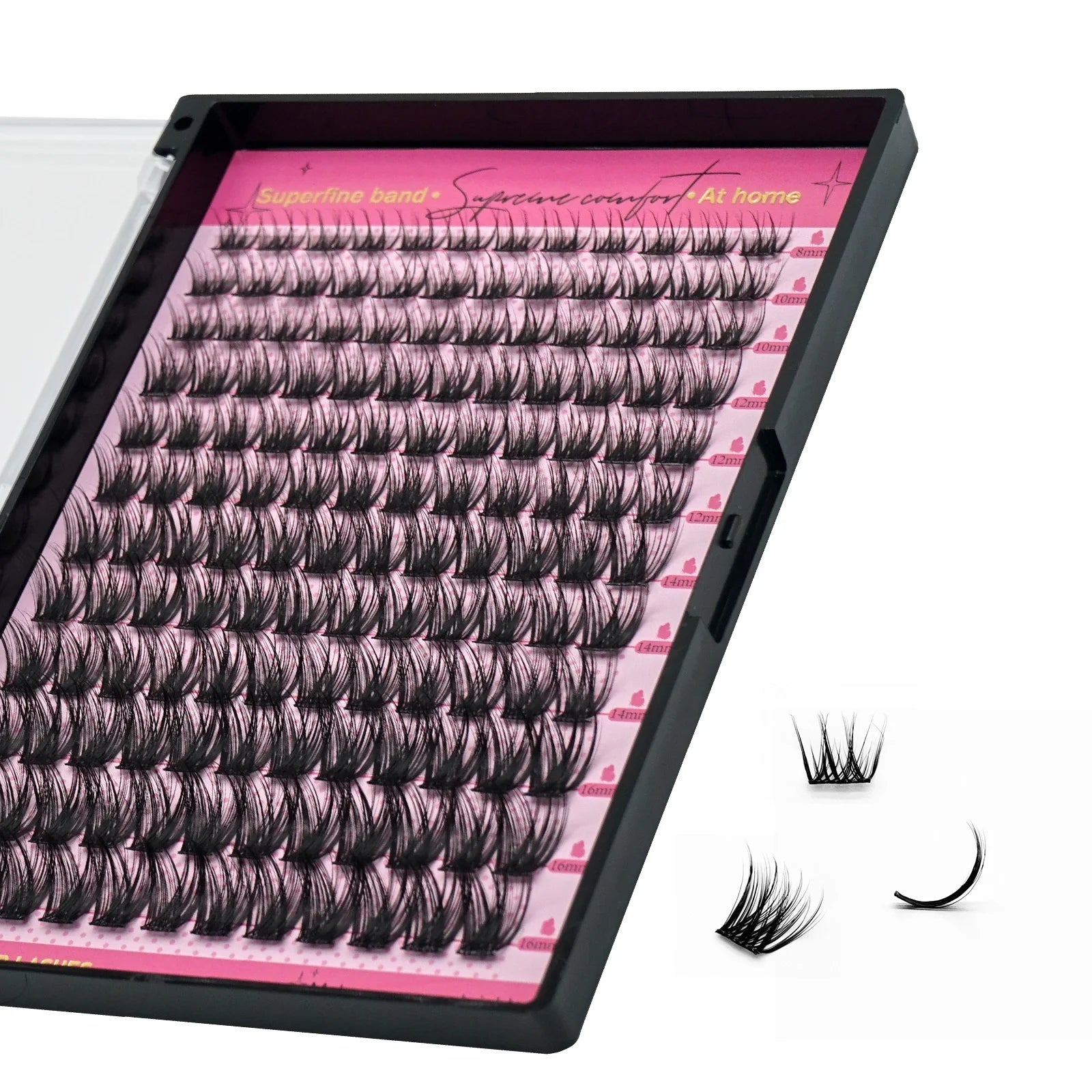 Custom Logo Wispy Individual Cluster Lashes Handmade Segmented Diy Lash Extensions Kit Fluffy Cluster Lashes