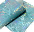Hot Sale Laser Snake PU Faux Leather for Fashion Hand Bags Luggage and Shoes