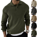 Wholesale Men's European American Lapel Sweater Fashion Urban Slim Sweater Long-Sleeved Knitted Sweater