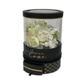 High-Grade Round Rotating Flower Box Factory Direct Sale PVC Material with Matt Lamination Printing Handling for Gifts