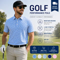 Breathable 88% Polyester 12% Spandex Super Soft Moisture Wicking Athletic Fit Performance Dry Fit Golf Polo Shirts for Men