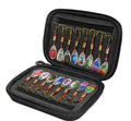 16pcs/set Spinners Spoon Fishing Lure Kit Hard Metal Spinner Baits Set with Tackle Bag for Bass Trout Salmon