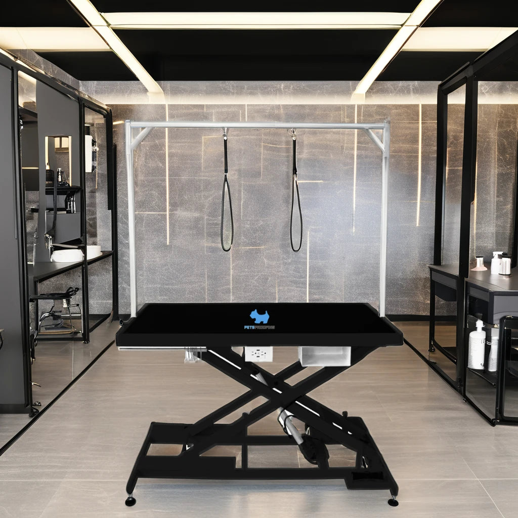 Professional Grade Dog Grooming Table Electric Lifting & Foldable Adjustable Height Stainless Steel Pet Show Equipment Made Iron
