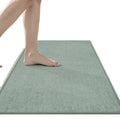 Uphome Ultra-Thin Quick Dry Non-Slip Bath Mats in Sage Green Rubber Backing 20"x30" Bathroom Rugs for Shower Tub Door Washable