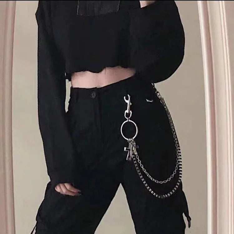 Hot Selling Double Layers Pants Chain Man Alloy Punk Chain for Fashion Jeans