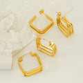 Retro Stainless Steel Geometric Irregular Earrings Stud Earrings Personalized Twisted Titanium Steel Earrings