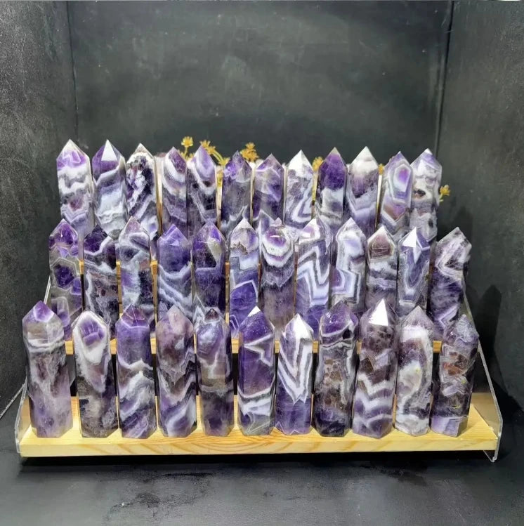 Wholesale Dream Amethyst Wand E Healing Gemstone Crystal Gift Point Natural Crystals Stone Tower for Other Crystal Crafts