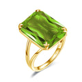 Factory Sales Silver 925 Handmade Green Birthstone Ring Jewelry Unique Style Quality Peridot Rings for Women Jewelry