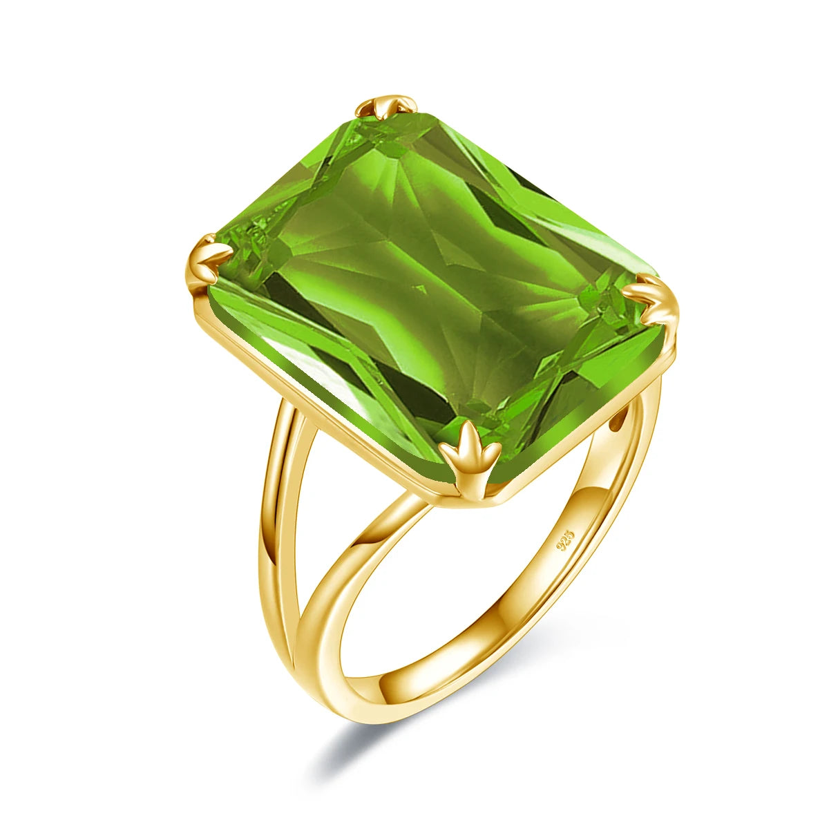Factory Sales Silver 925 Handmade Green Birthstone Ring Jewelry Unique Style Quality Peridot Rings for Women Jewelry