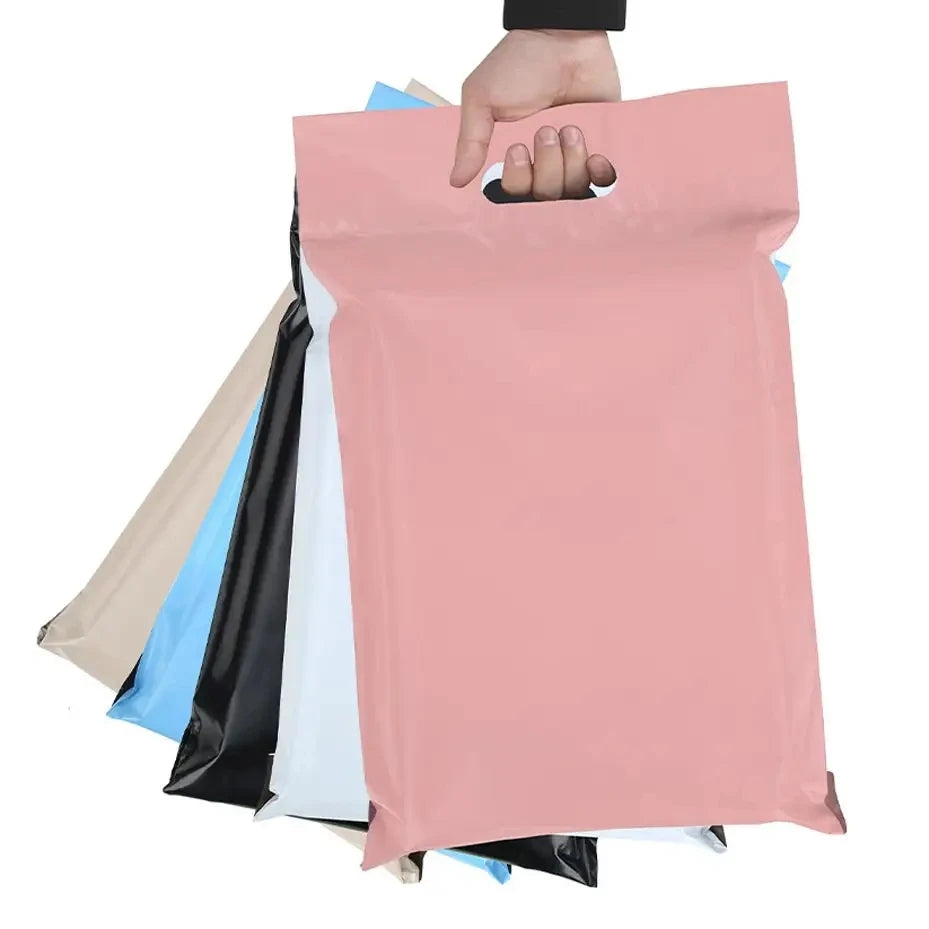 GDCX Shipping Supplies Polymailer Custom Design Shipping Bags Mailers With Handles Logistics Packaging Plain Poly Mailers Large
