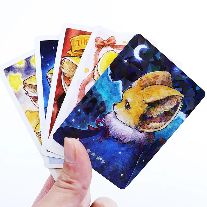 Custom Printed Deck of Cards With Good Quality Holographic Trading Card Foil Rainbow Cartoon Card Game
