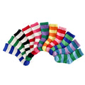 Children's Cotton Breathable Boys Girls' Socks 2023 Spring Summer Thin Colored Horizontal Striped Loop Moving Short Kids Socks