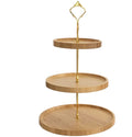 Wholesale Eco-Friendly Nordic Tiered Tray Decorated with Metal Brackets Kitchen Multi-tiered 3-tiered Service Rack