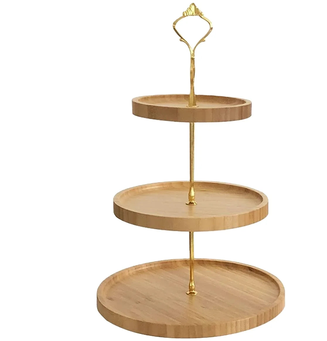 Wholesale Eco-Friendly Nordic Tiered Tray Decorated with Metal Brackets Kitchen Multi-tiered 3-tiered Service Rack