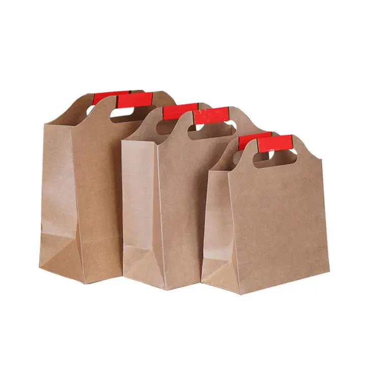 Kraft With Flat Handle Fruits and Vegetables Plain Kraft Boutique Brown Kraft New Paper Bag