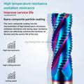 HRC65 TiCN Coated 10mm Corrugated Spiral 4-Flute CNC Router Bit Carbide Roughing End Mill Cutter OEM Cutting Tool