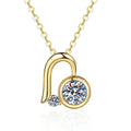 1Carat Moissanite Necklace Premium 925 Sterling Silver Love Jewelry for Women Engagement Party