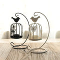 Creative Iron Birdcage Candlestick Home Decor Dining Table Prop Storm Lantern Craftwork Other Candleholders Lanterns Black White