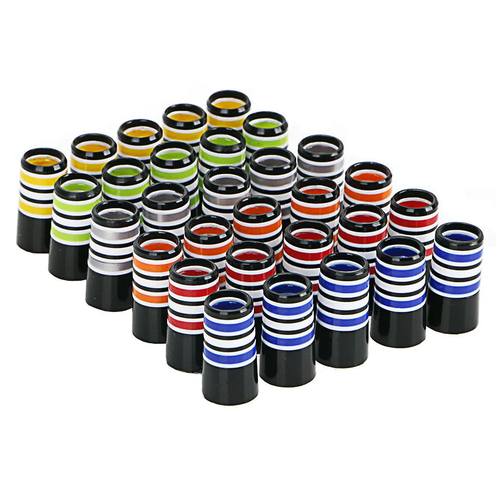 9.45*25*13.46 mm 0.370 Inch Golf Driver Hybrid Club Assembly Tool Glitter Black with Colored Ring Plastic Golf Ferrule