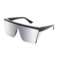 3407 ANSI Z87 Custom Logo Safety Sunglasses As/nzs 1337.1 Side Shield Oversized Square Mirror Silver Sunglasses Men Women