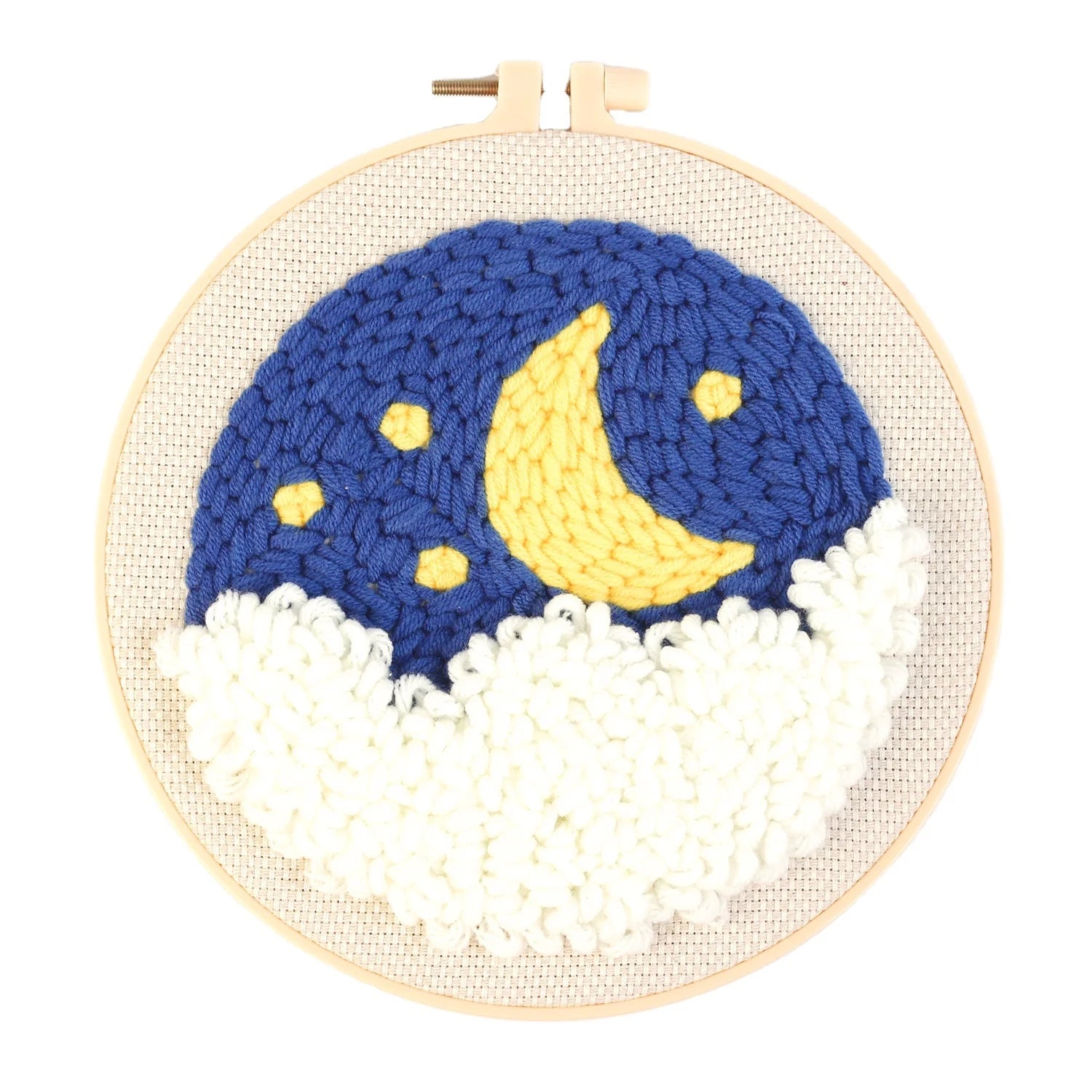 2026 Cross Stitch Set DIY Embroidery Handmade Custom Color Moon Stars Pattern Cotton 20x20cm Home Decoration Needle Punch Kit