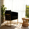 Wholesale Accent Chair Furniture Green Fabric Metal Frame Nordic Lounge Chair New Occasional Chair