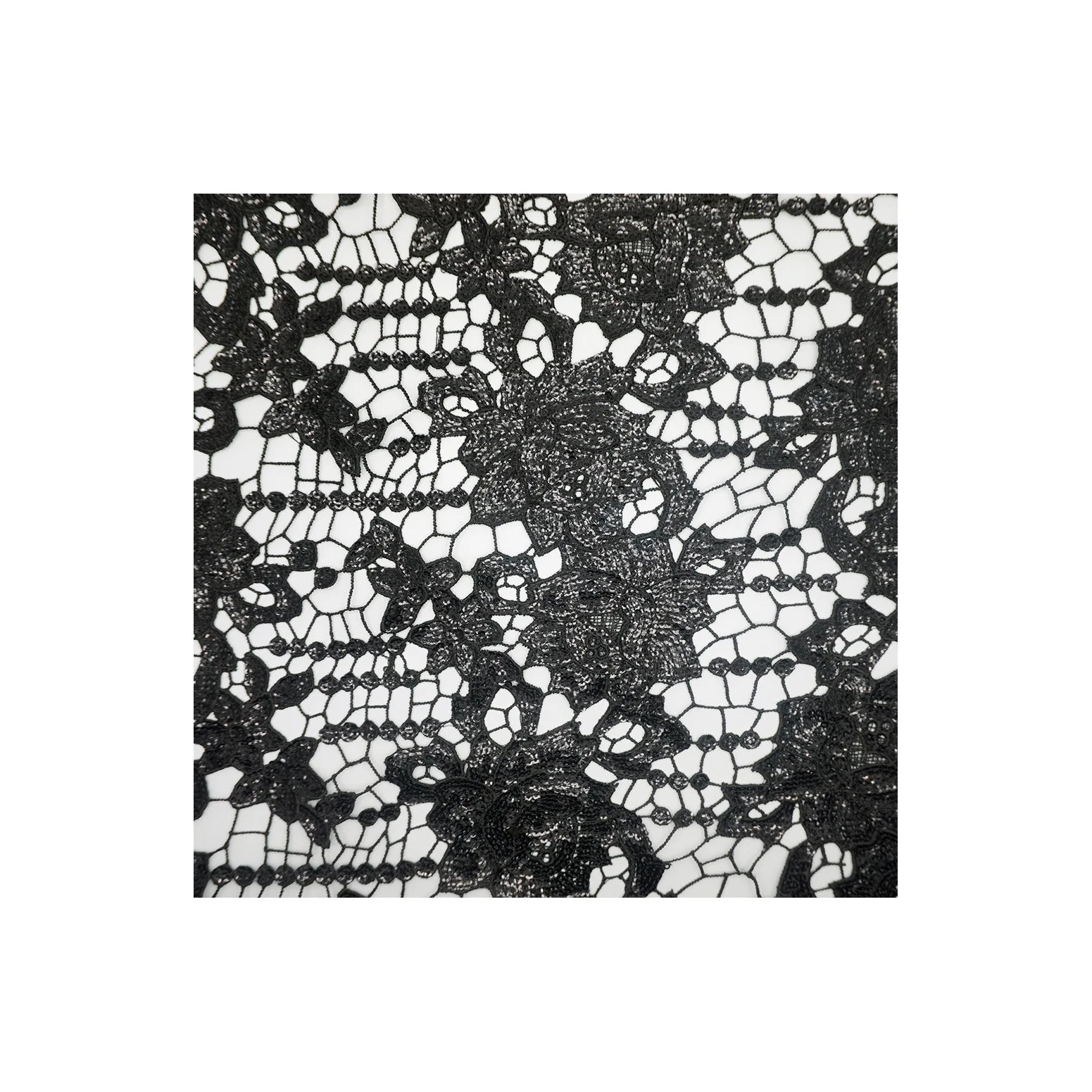 Custom-made Paillette Fabric 100% Polyester Mesh Water Soluble Lace