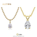5ct Gold Plated S925 Sterling Silver Moissanite Diamond 1CT Vvs D Color  Necklace Moissanite Pendant Necklace