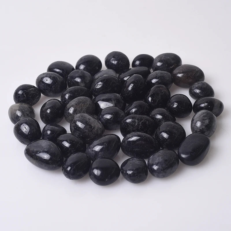 Wholesale Polished Natural Quartz Crystal Black Tourmaline Tumbled Stones Gemstone for Home Decor