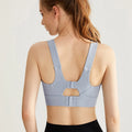 FLW High Quality Lightweight Breathable Women's Gym Active Crop Tops Yoga Wear Fitness Blue High Support Four-Way Stretch Sport