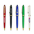 Multi Colored Soft Rubber Finished Plastic Ballpoint Pens 1.0mm Writing Width Promotional Pens Custom Logo Black Ink Digital